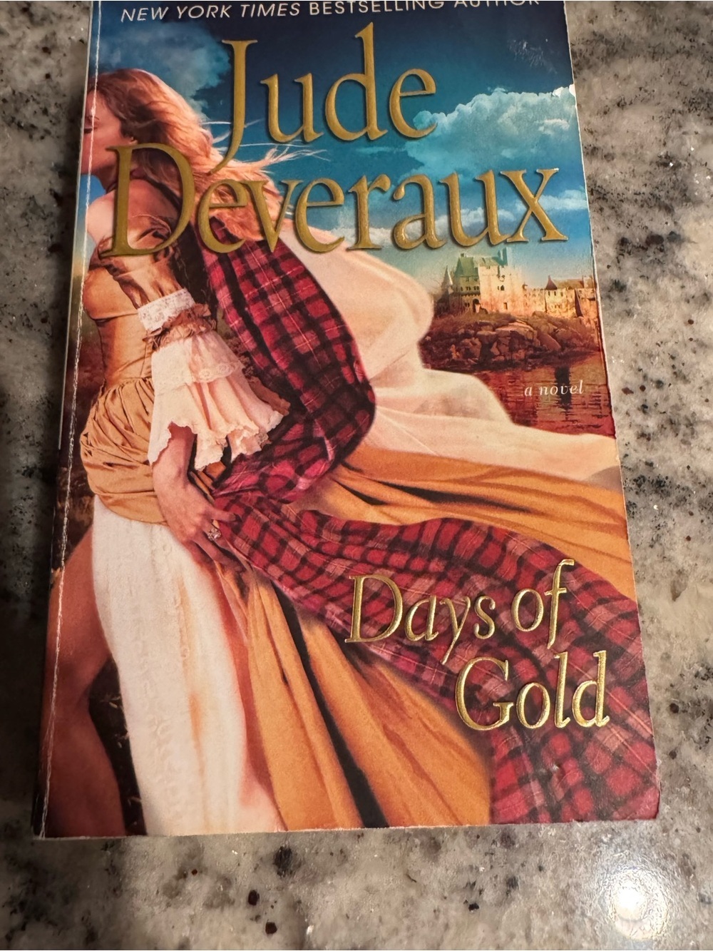 Jude Deveraux "Days of Gold" Paperback Book - Blue, Gold, Red